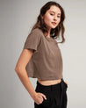 Latte Pima Boxy Tee