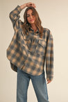 Taupe Plaid Shacket