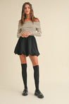 Bubble Bottom Mini Skirt