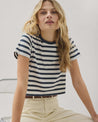 Pima Boxy Stripe T