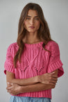 Cali Crochet Top Pink