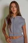 All I Need Hoodie Vest - Light Grey