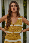 Mustard Crochet Vest Top