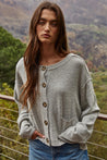 Cloud Nine Cardigan Top - Grey