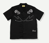 Saloon Crop Buttonup - Black