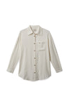 Vintage Linen L/S Shirtdress - Off White