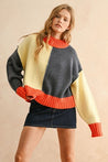 Color Block Sweater Top