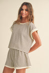 Textured Stripe Pattern Knitted Top