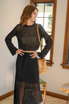 Knitted Long Skirt Black