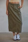 Cargo Olive Skirt
