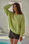 Weekend Vibes Pullover- Lime
