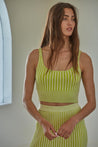 Lime Ribbed Sweater Tank Top