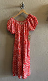 Aloha Red Indo Linen Dress