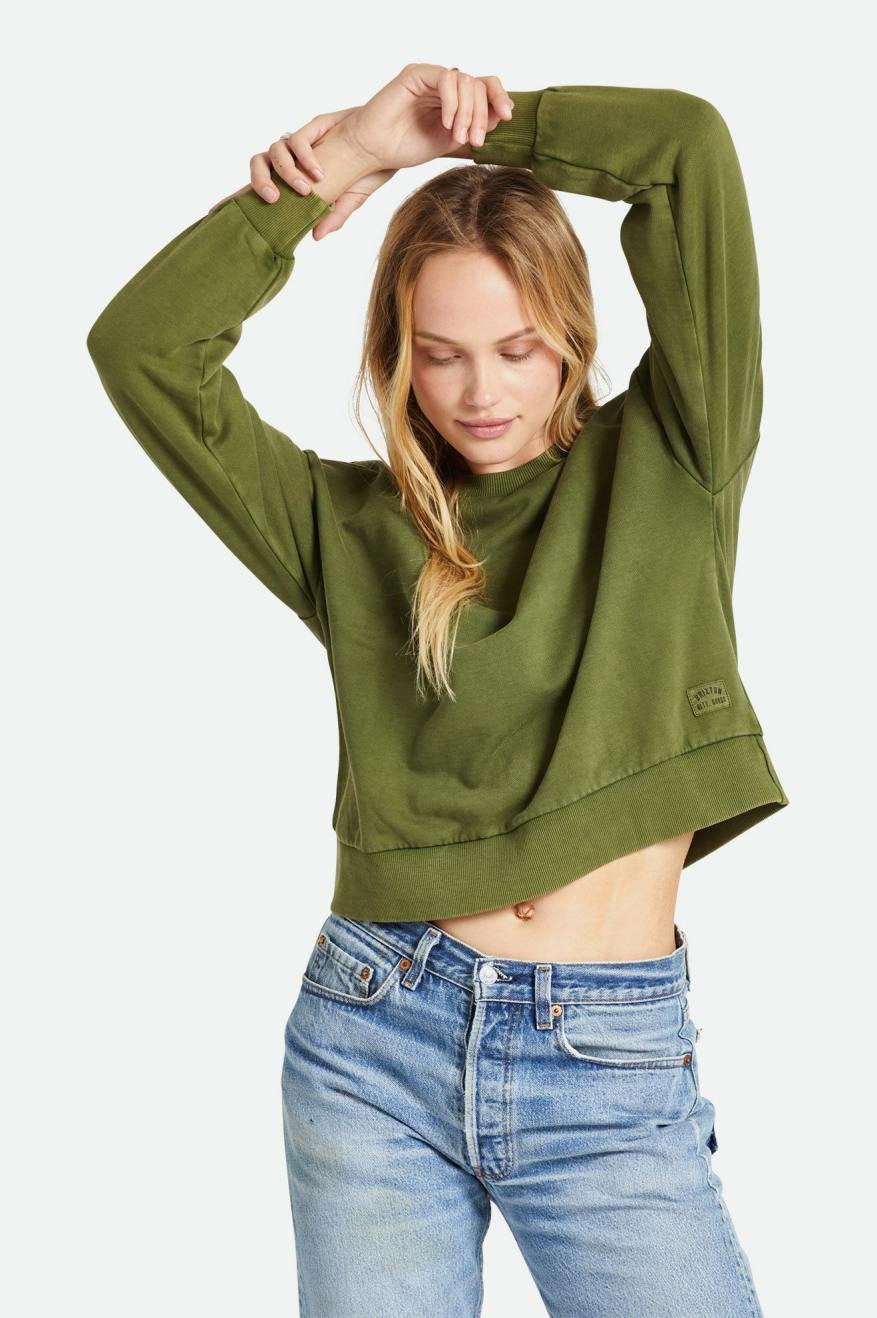 Terry crop boyfriend discount sweatshirt