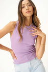 Player Fitted Racerback Rib Tank- Blooming Lilac