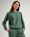Recycled Fleece Sweatshirt- Sage Leaf